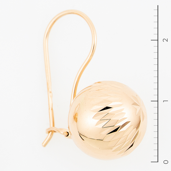 Серьги из красного золота 585 пробы