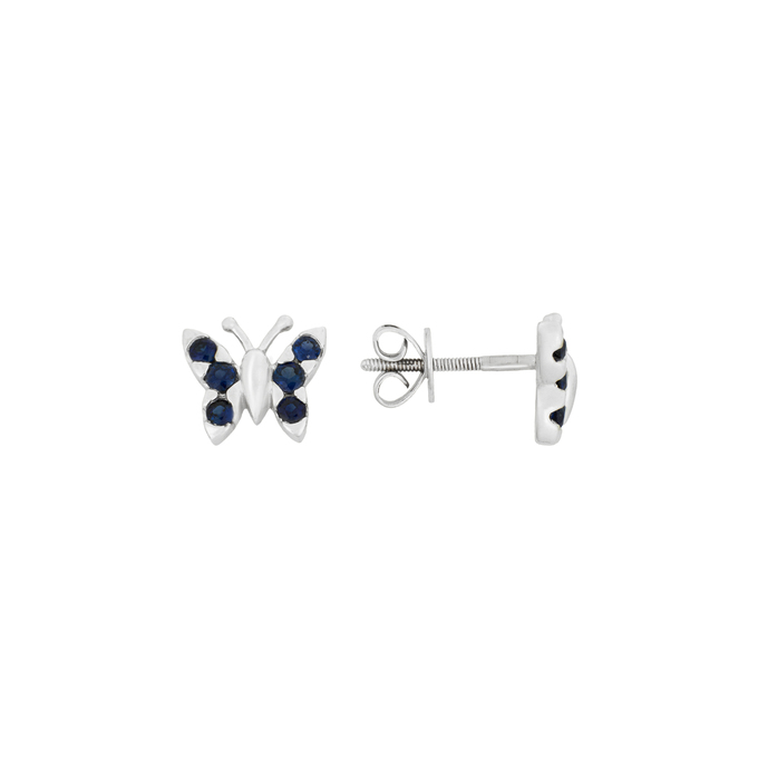 Серьги из золота 585 пробы c сапфирами, Л 6201 8090 за 25200