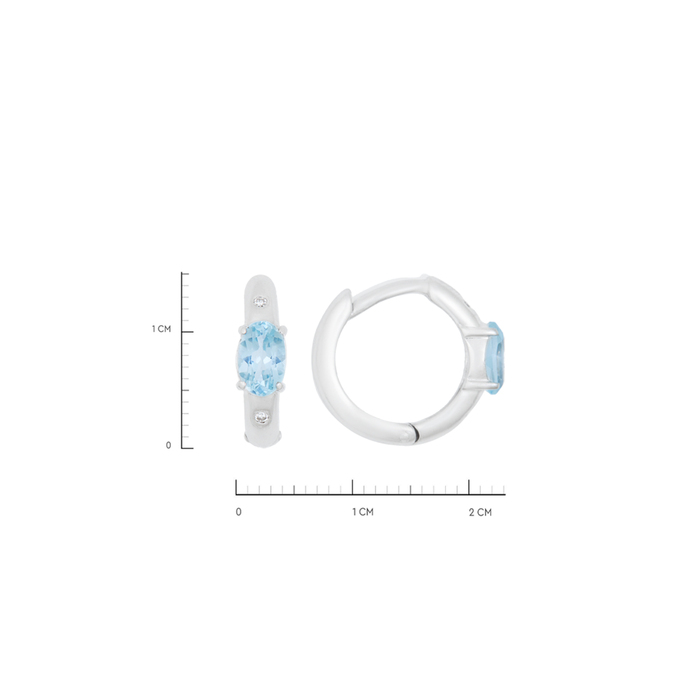 Серьги из золота 585 пробы c топазами и бриллиантами, К 0000 3930 за 42000