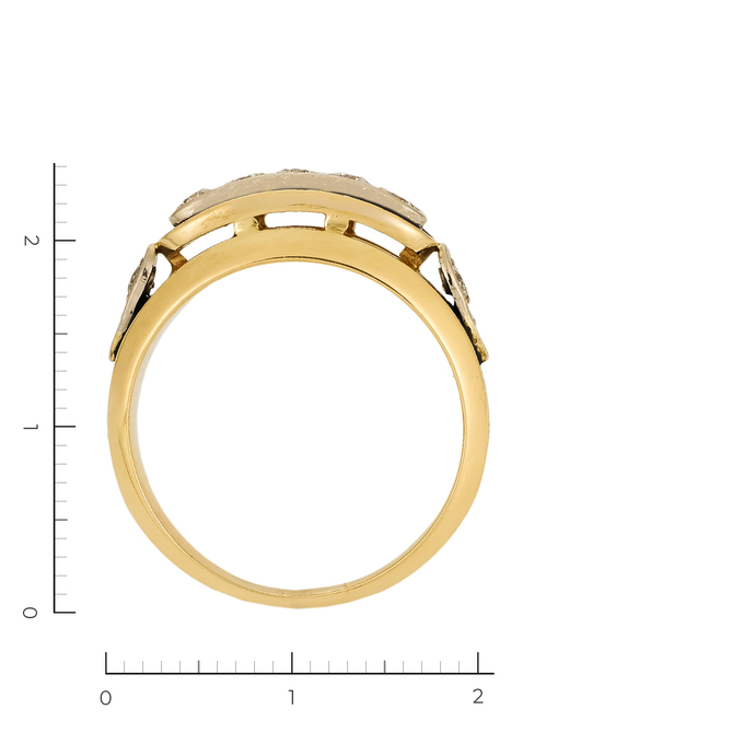 Кольцо из золота 750 пробы c 7 бриллиантами и эмалями, Л 6201 4761 за 89340