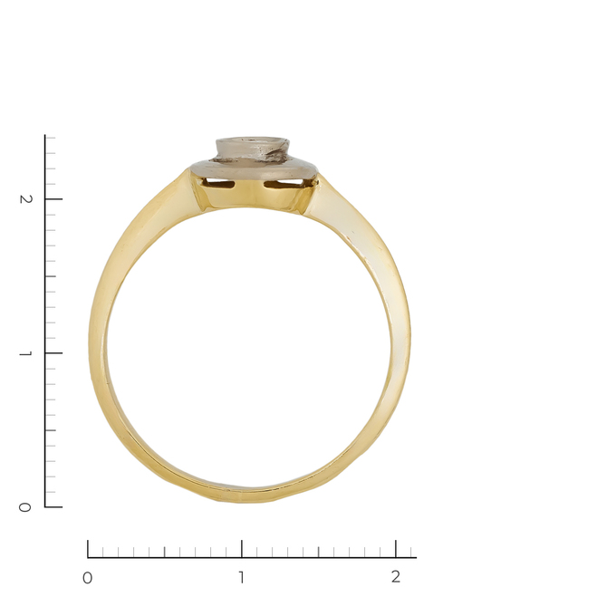 Кольцо из золота 750 пробы c 1 бриллиантом, Л 4306 0775 за 17750
