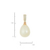 Подвеска из золота 585 пробы c бриллиантами и культивированным жемчугом