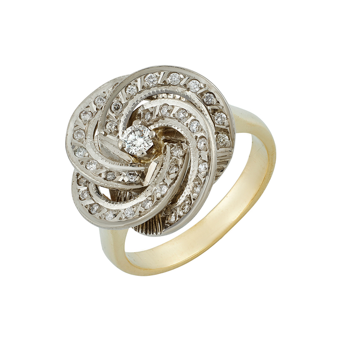 Кольцо из золота 585 пробы c бриллиантами, Л 0408 7843 за 94000