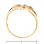 Кольцо из комбинированного золота 585 пробы c фианитами Л41060509 фото 4