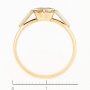 Кольцо из комбинированного золота 583 пробы c 1 бриллиантом Л32067512 фото 4