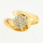 Кольцо из комбинированного золота 750 пробы c 19 бриллиантами Л18106653 фото 2