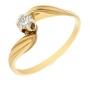 Кольцо из комбинированного золота 585 пробы c 1 бриллиантом Л32029359 фото 1