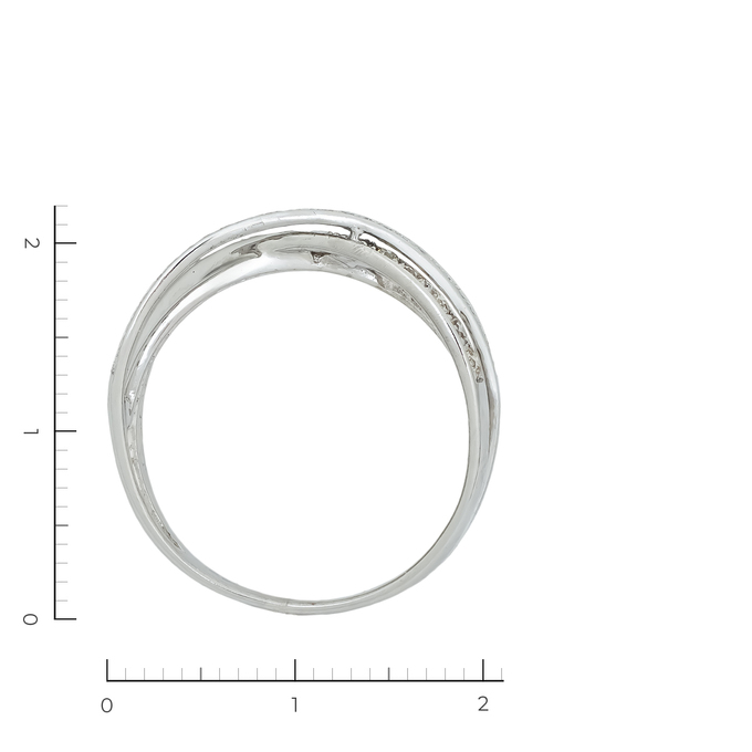 Кольцо из белого золота 585 пробы c 40 бриллиантами, Л 2912 5656 за 30000