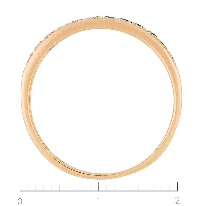 Кольцо из красного золота 585 пробы c 12 сапфирами и 24 бриллиантами, Л 4001 6414 за 14630