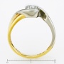 Кольцо из комбинированного золота 750 пробы c 1 бриллиантом Л18046819 фото 4