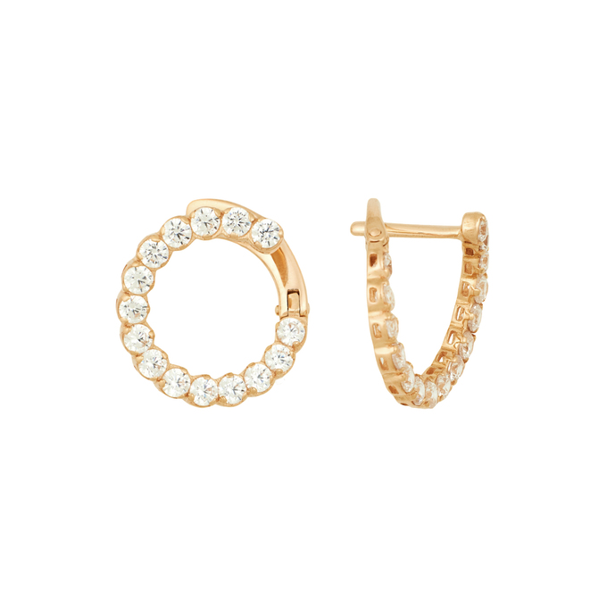 Серьги из золота 585 пробы c фианитами, Ц О007 2505 за 24000