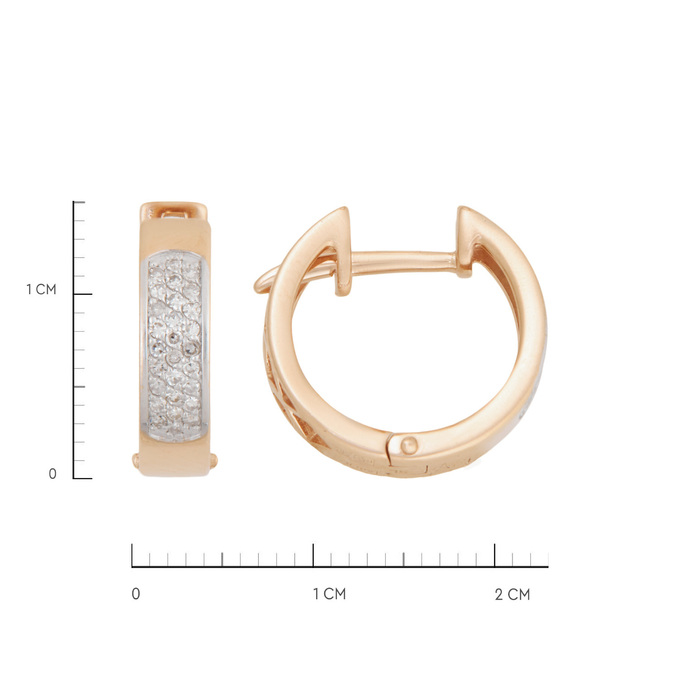 Серьги из золота 585 пробы с бриллиантами, Л 7303 7691 за 45600