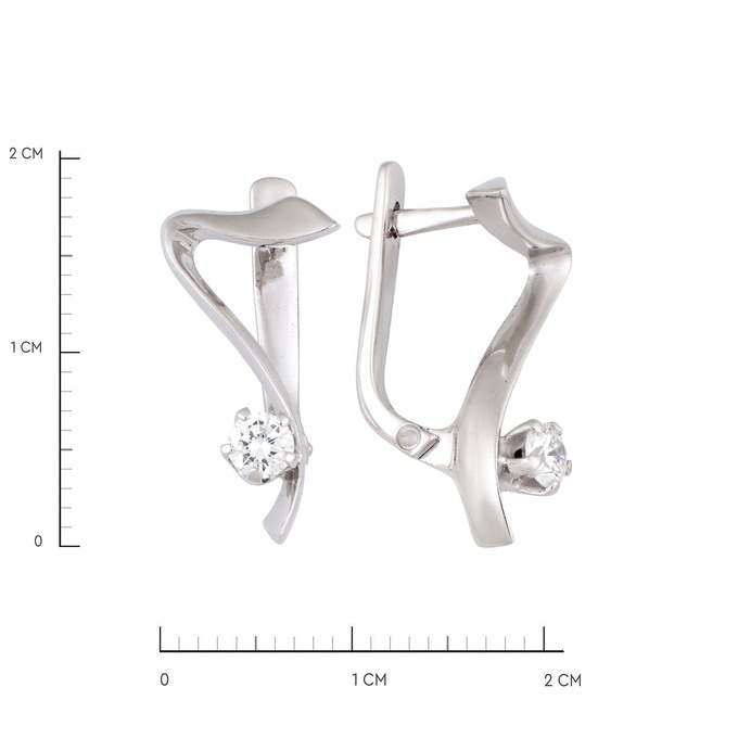 Серьги из золота 585 пробы с бриллиантами, Л 4508 4187 за 102000