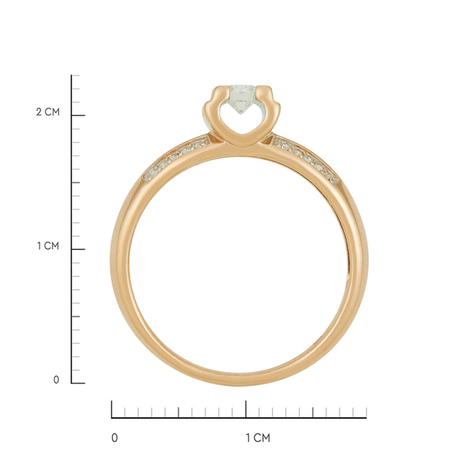 Кольцо из золота 585 пробы c бриллиантами, Л 7502 8082 за 41450