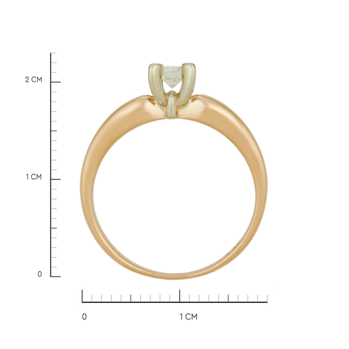 Кольцо из золота 585 пробы c бриллиантом, Л 2412 8312 за 54000