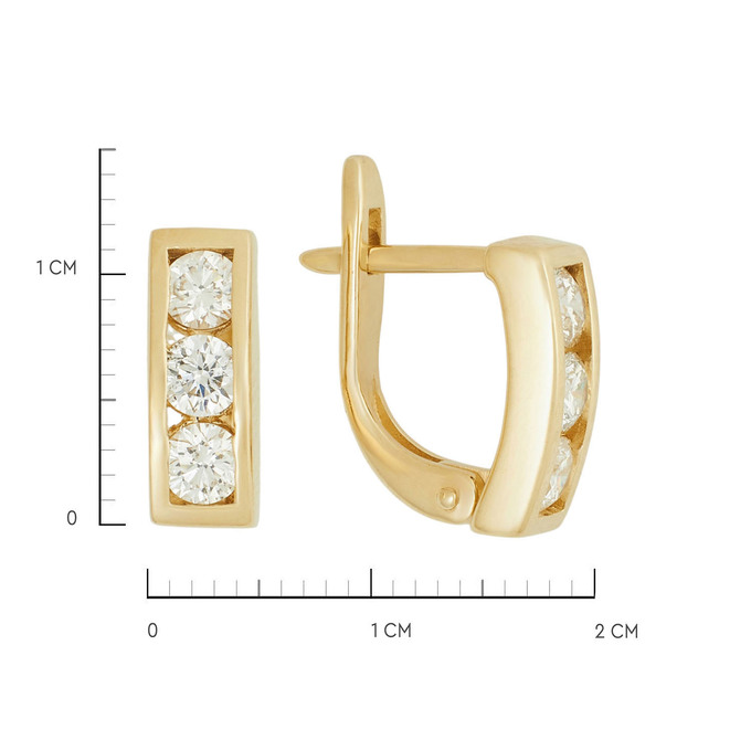 Серьги из золота 585 пробы с бриллиантами, Л 6602 7626 за 83500