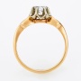 Кольцо из комбинированного золота 583 пробы c 1 бриллиантом Л29042475 фото 3