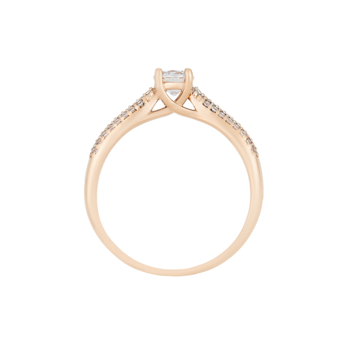 Кольцо из золота 585 пробы c фианитами, Л 6201 4157 за 18000