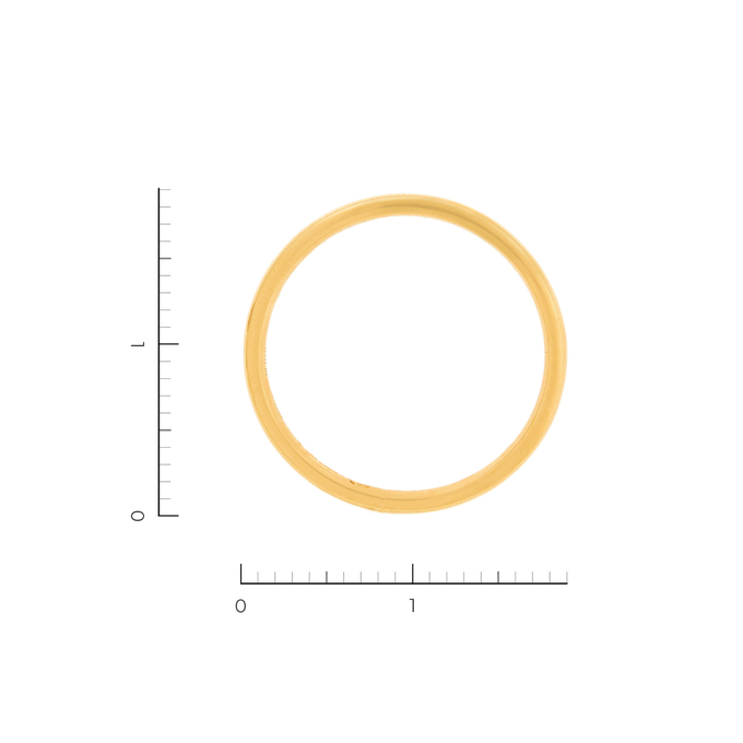 Кольцо обручальное из желтого золота 750 пробы c 1 бриллиантом, Л 2809 2742 за 65000