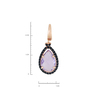 Подвеска из золота 585 пробы c аметистом и синтетическими камнями