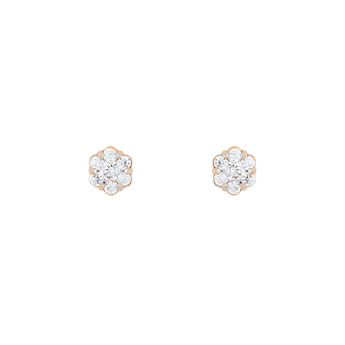 Серьги из золота 585 пробы c фианитами, Л 3014 2045 за 6880