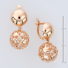 Серьги из красного золота 585 пробы