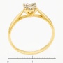 Кольцо из желтого золота 585 пробы c 13 бриллиантами Л22113084 фото 3