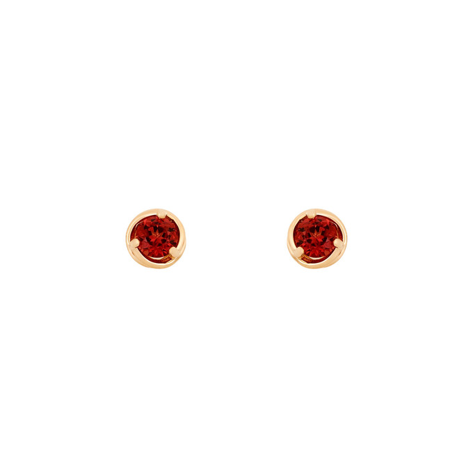 Серьги из золота 585 пробы с гранатами, Л 3209 3526 за 11300