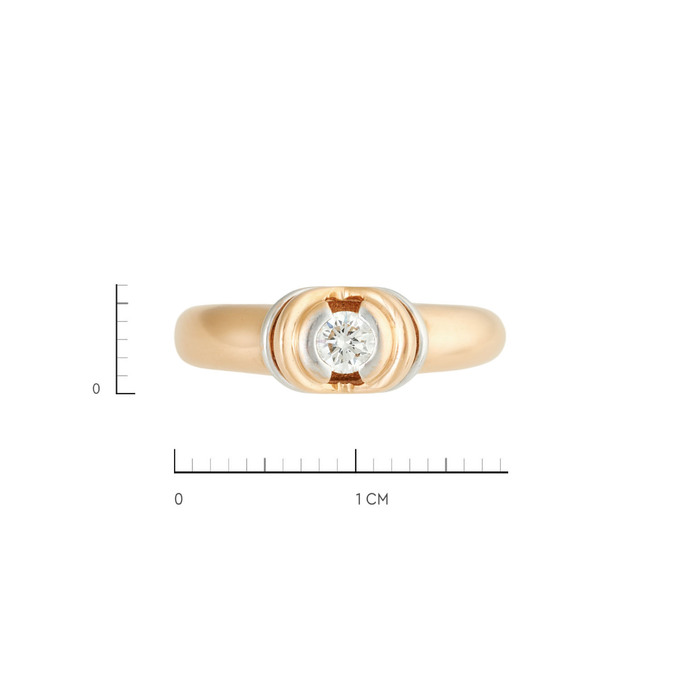 Кольцо из золота 585 пробы с бриллиантом, Л 3015 1856 за 46300