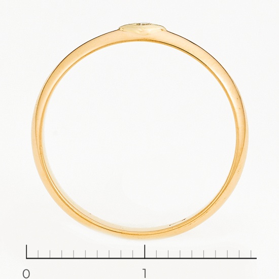 Кольцо из комбинированного золота 585 пробы c 1 бриллиантом, Л19028536 за 7450