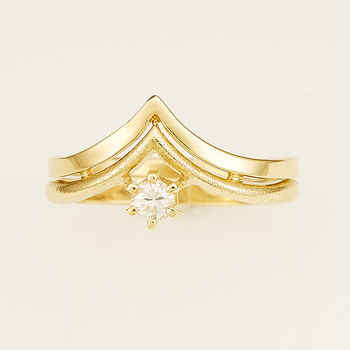 Кольцо из золота 750 пробы c бриллиантом, Л 7500 1434 за 44000