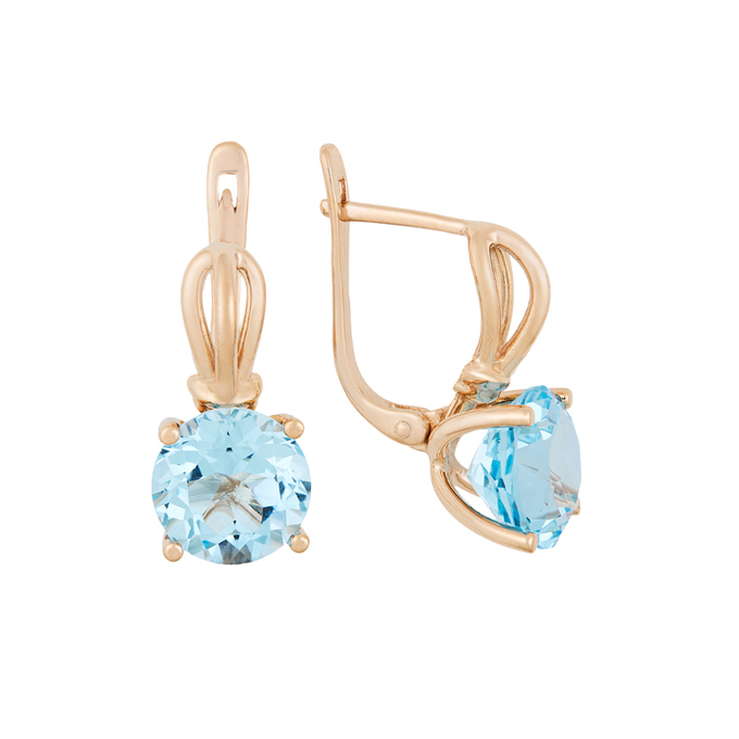 Серьги из золота 585 пробы c топазами, Л 2810 9662 за 62560