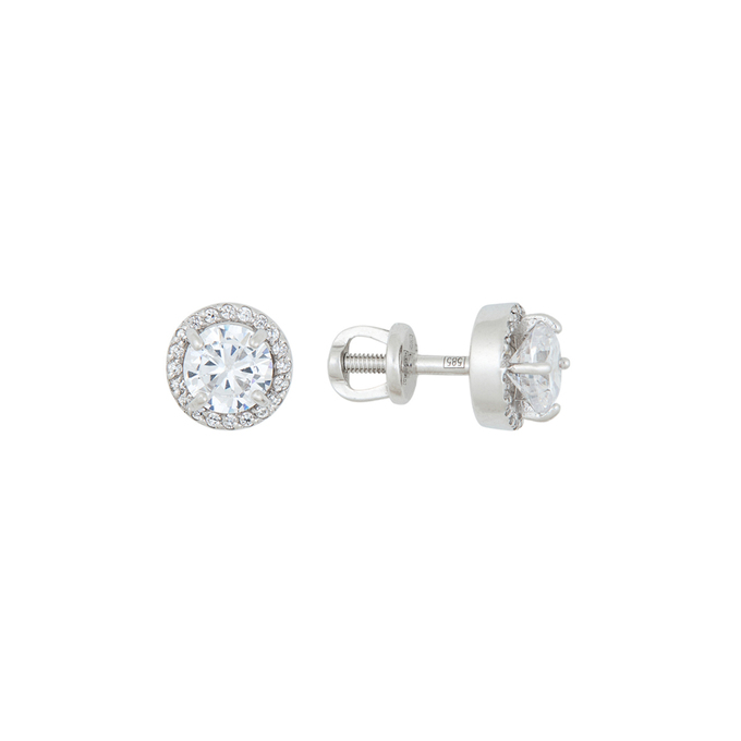 Серьги из золота 585 пробы c 42 фианитами, К 0000 2414 за 18800