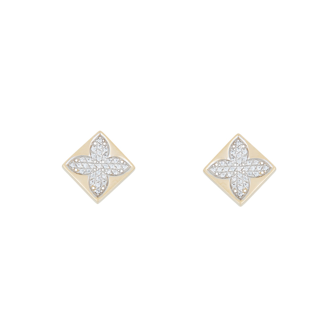 Серьги из золота 585 пробы c фианитами