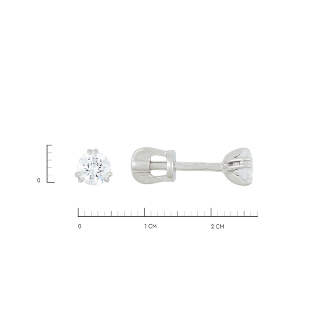 Серьги из золота 585 пробы c фианитами