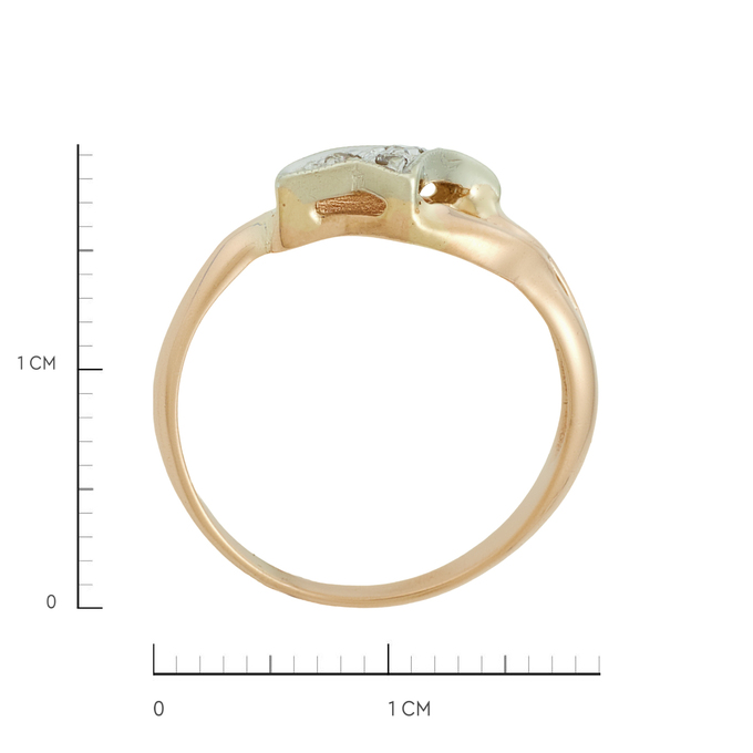 Кольцо из золота 585 пробы c бриллиантами, Л 2011 0037 за 24640
