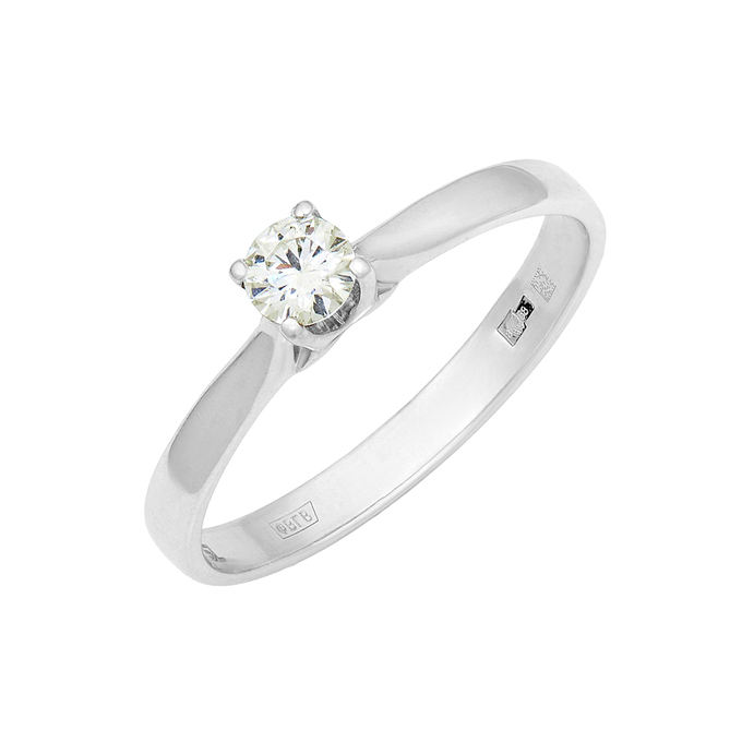 Кольцо из золота 585 пробы c бриллиантом, Л 2415 3728 за 36400