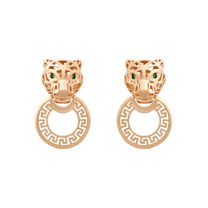 Серьги из золота 585 пробы с синтетическими камнями, Ц О007 3771 за 54000