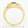 Кольцо из желтого золота 750 пробы c 12 бриллиантами и 1 сапфиром Л22107956 фото 4