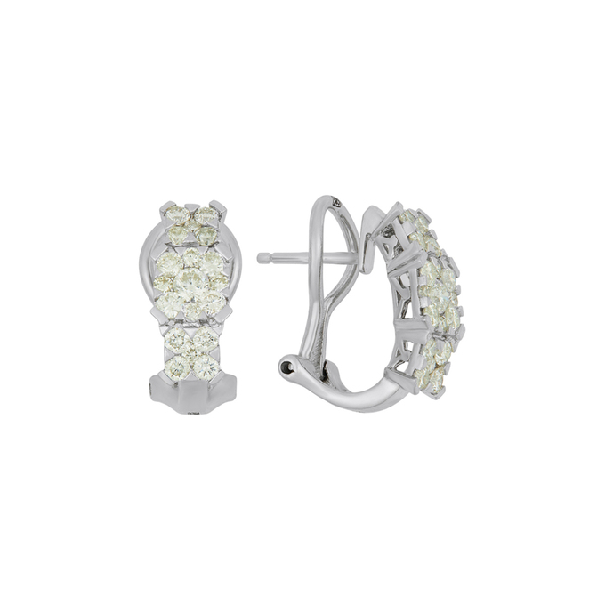 Серьги из золота 585 пробы c бриллиантами