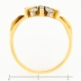 Кольцо из желтого золота 750 пробы c 6 бриллиантами и 1 сапфиром Л04062462 фото 4