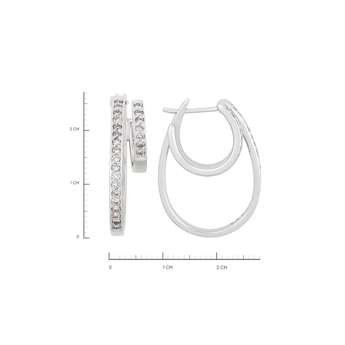 Серьги из золота 585 пробы c бриллиантами, К 0000 5214 за 105000