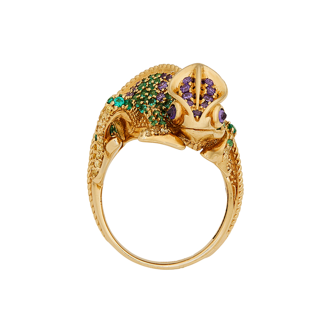 Кольцо из золота 585 пробы c синтетическими камнями, Л 1811 8866 за 122000