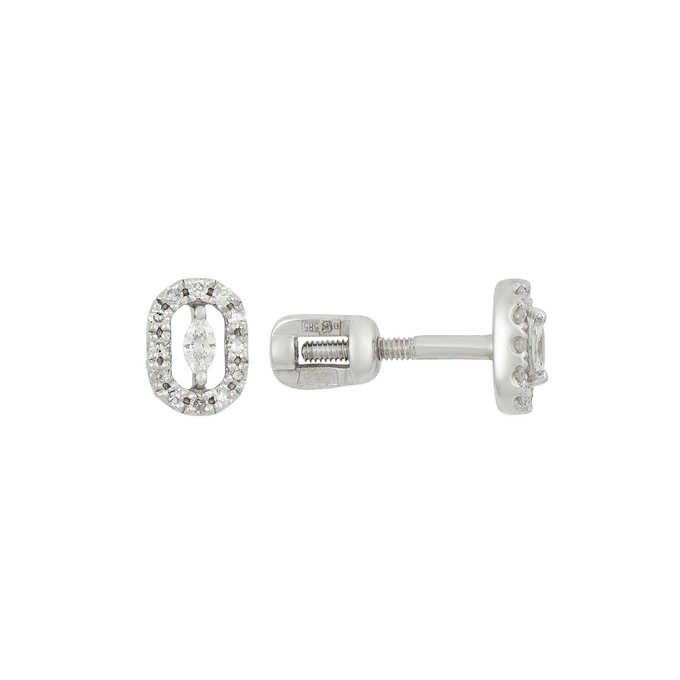Серьги из золота 585 пробы с бриллиантами, Л 6601 7006 за 22000