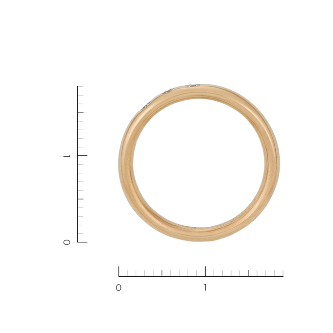 Кольцо из красного золота 585 пробы c 3 бриллиантами, Л 1115 4513 за 23730