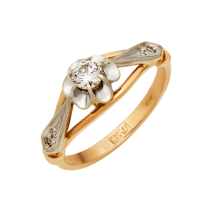 Кольцо из золота 585 пробы c бриллиантами, Л 0506 9519 за 69520