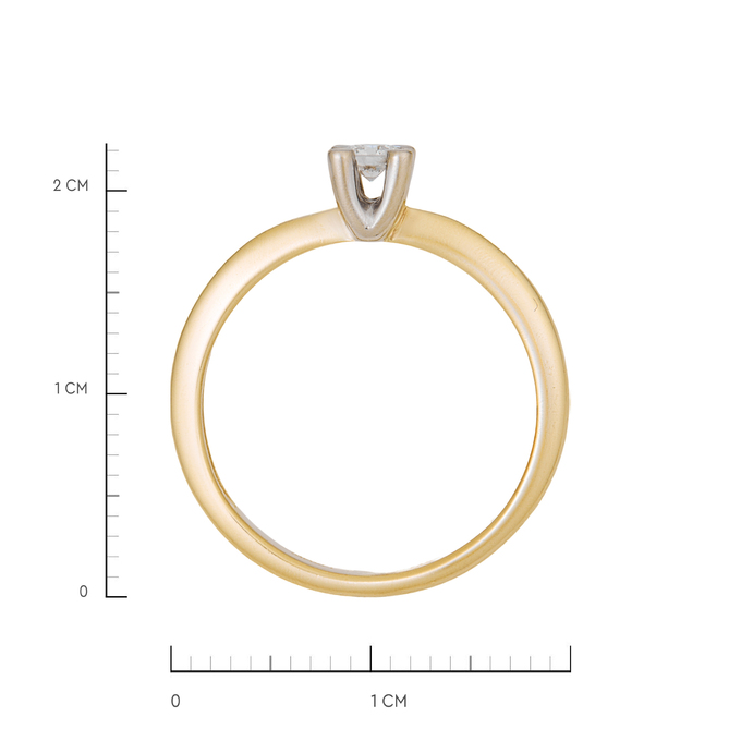 Кольцо из золота 585 пробы c бриллиантом, Л 0515 4145 за 41500