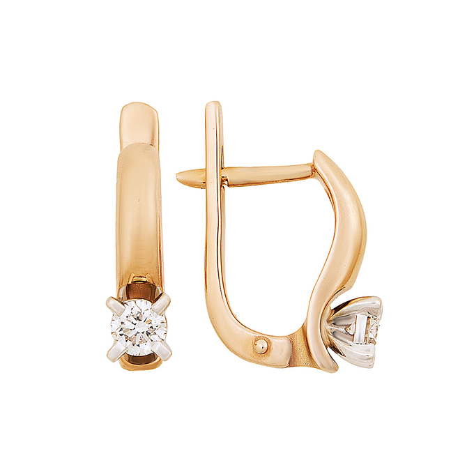 Серьги из золота 585 пробы c бриллиантами, Л 2010 9432 за 65440