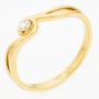 Кольцо из желтого золота 585 пробы c 1 бриллиантом Л61018788 фото 1