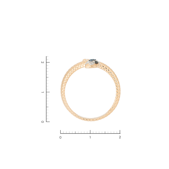 Кольцо из золота 585 пробы c 16 бриллиантами и 7 сапфирами, Л 7000 8246 за 35200